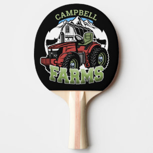 Raquette De Ping Pong Nom personnalisé Pays Fermes Grange Tracteur Fermi