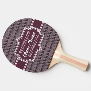 Raquette De Ping Pong Nom personnalisé pourpre violet cerf #V1