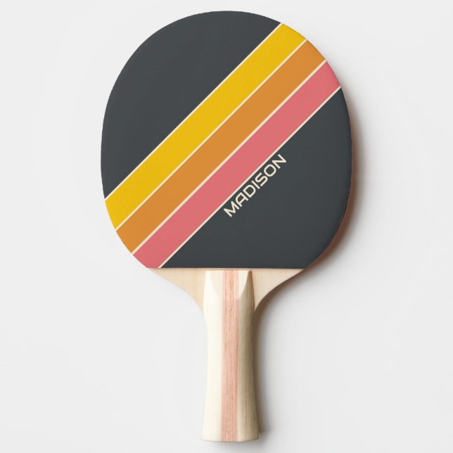 Raquette De Ping Pong Nom personnalisé rétroactif (Devant)