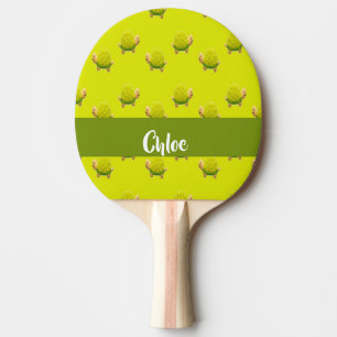 Raquette De Ping Pong Nom personnalisé tortues vertes