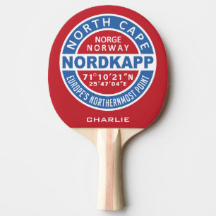 Raquette De Ping Pong NORDKAPP Norvège nom personnalisé ping pong paddle