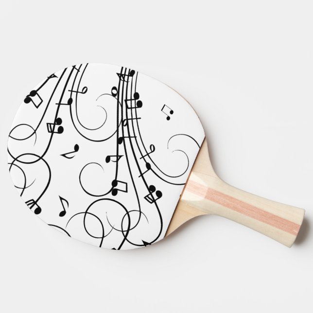 Raquette De Ping Pong Notes de musique fantaisie (Côté)