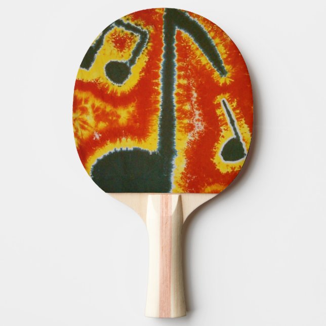 Raquette De Ping Pong Notes musicales Tie Dye (Devant)