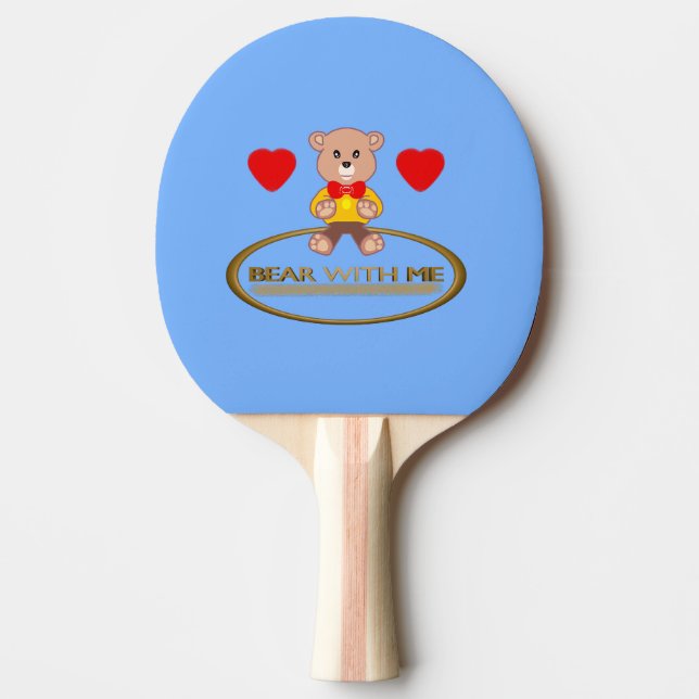 Raquette De Ping Pong Nounours en peluche  (Devant)