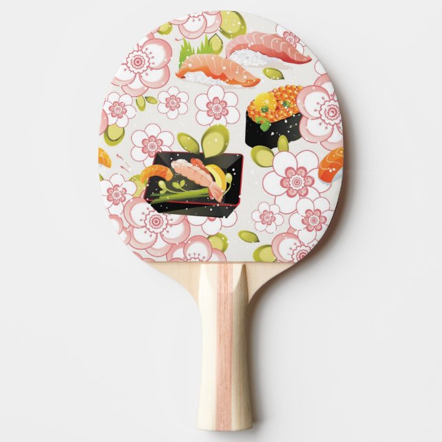 Raquette De Ping Pong Nourriture japonaise : Motif 2 de sushi (Devant)