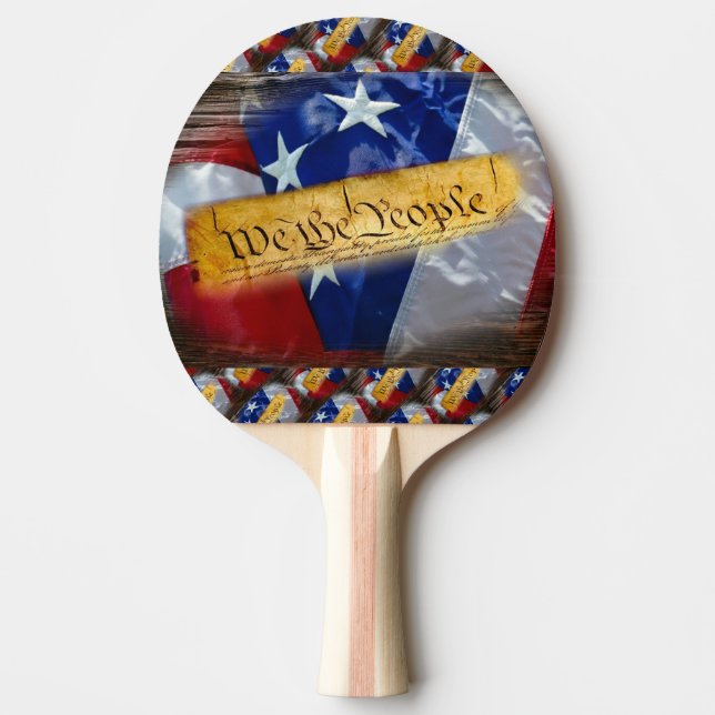 Raquette De Ping Pong Nous Le Peuple Drapeau Américain (Devant)