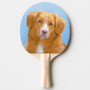Raquette De Ping Pong Nouvelle-Écosse Peinture de chien pour l'essayeur