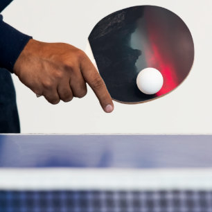 Raquette De Ping Pong Nuages brûlants, brouillard et montagnes