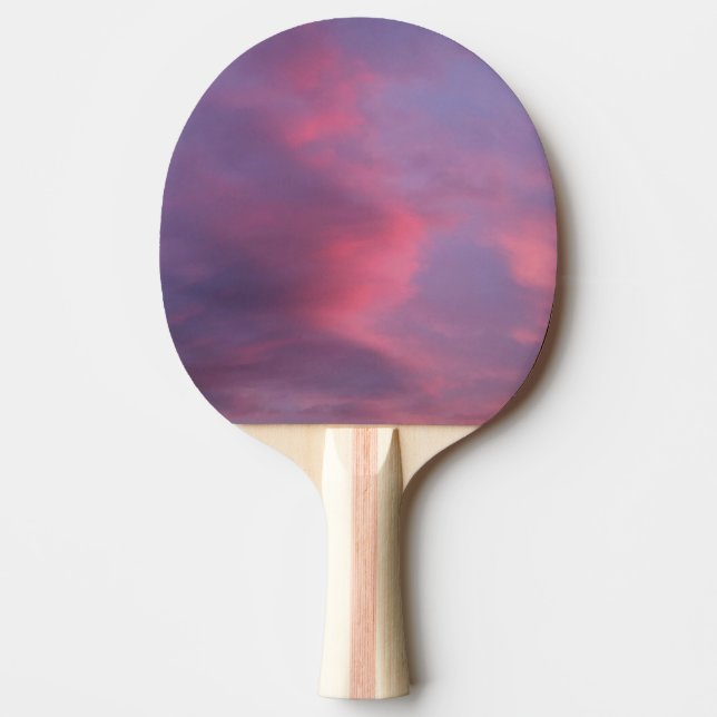 Raquette De Ping Pong Nuages roses bleus (Devant)