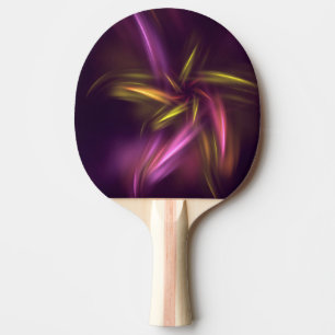 Raquette De Ping Pong Nuances violettes Imaginaire Abstrait de fleurs