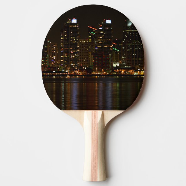 Raquette De Ping Pong Nuit d'horizon de San Diego (Devant)