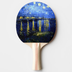 Raquette De Ping Pong Nuit étoilée au-dessus du Rhône par van Gogh