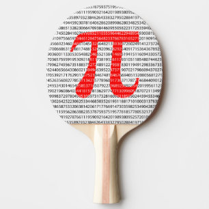 Raquette De Ping Pong Numéro rouge d'origine pi jour symbole mathémati