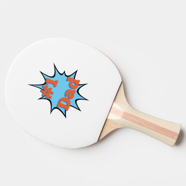 Raquette De Ping Pong Numéro Un Papa #1 (Dos Côté)