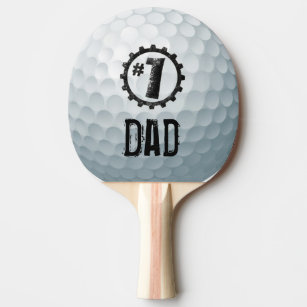 Raquette De Ping Pong Numéro un papa/maman/son... Boule de golf personna