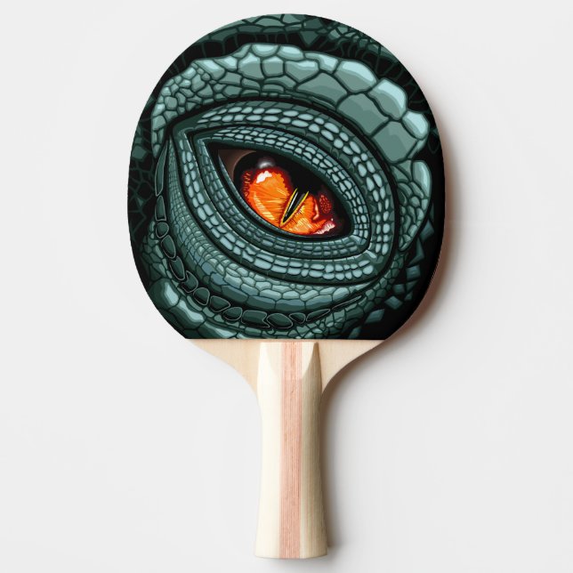 Raquette De Ping Pong Œil de prédateur reptile primitif (Devant)