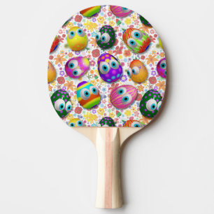 Raquette De Ping Pong Œufs de Pâques de dessin animé mignons et drôles