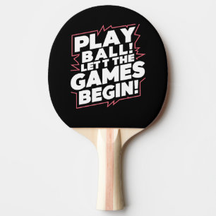 Raquette De Ping Pong Œuvre d'art de citation de sports de balle de jeu