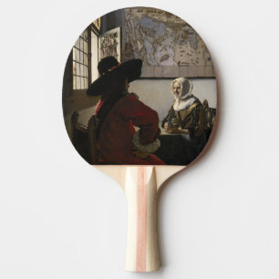 Raquette De Ping Pong Officier et fille riante