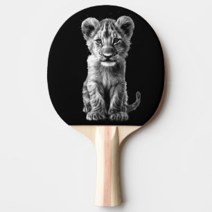Raquette De Ping Pong Oh Bébé Gros Chat Cub Noir