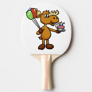 Raquette De Ping Pong Oie avec ballon et gâteau choisir la couleur arr