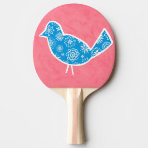 Raquette De Ping Pong Oiseau décoratif avec des motifs sur l'arrière -