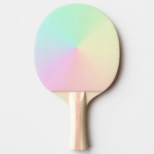 Raquette De Ping Pong Ombre Arc-en-ciel Pastel émaillé de boue esthétiqu