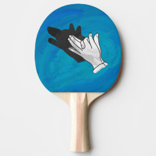 Raquette De Ping Pong Ombre de loup sur bleu