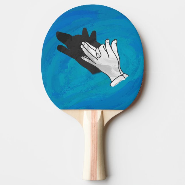 Raquette De Ping Pong Ombre de loup sur bleu (Devant)