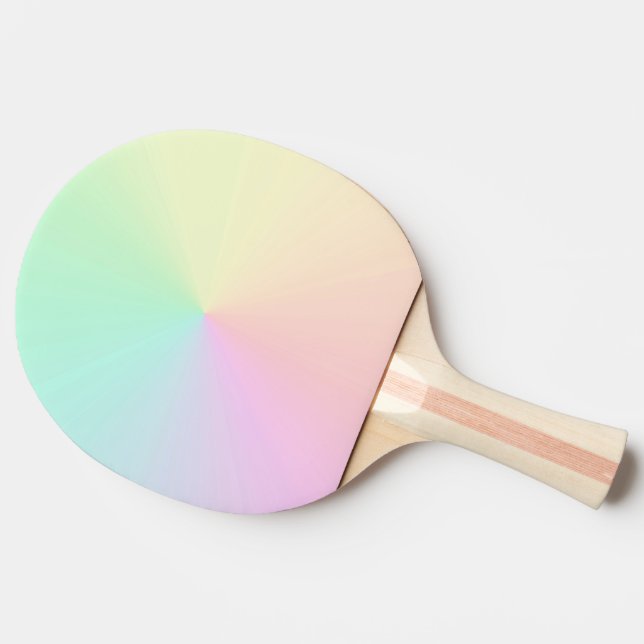 Raquette De Ping Pong Ombre Pastel Gradient Muet esthétique été (Dos Côté)
