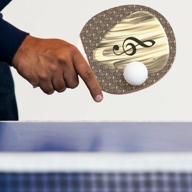 Raquette De Ping Pong Onglet de guitare de notes musicales personnalisée (Insitu)