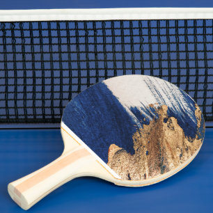 Raquette De Ping Pong Or Élitaire : Élégance Abstraite