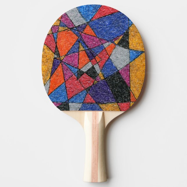 Raquette De Ping Pong "Or et bijoux" Ping Paddle Abstrait (Devant)