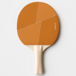 Raquette de ping pong orange bicolore personnalisé