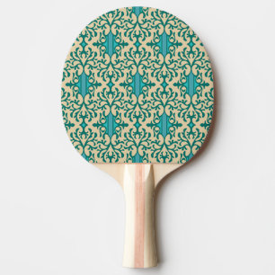 Raquette De Ping Pong Ornement floral : Moderne à la mode sans couture