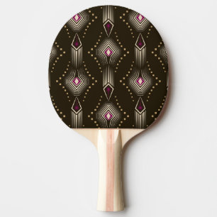 Raquette De Ping Pong Ornement géométrique Art déco antique