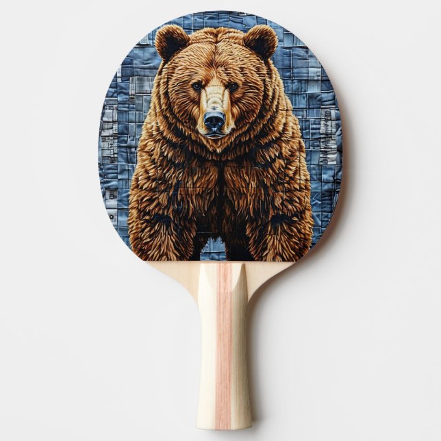 Raquette De Ping Pong Ours grizzly (Devant)