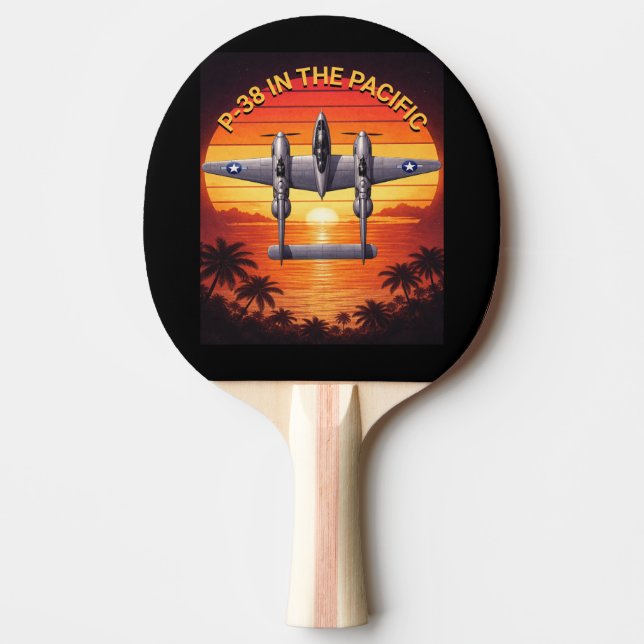 Raquette De Ping Pong P-38 Lightning dans le théâtre du Pacifique (Devant)