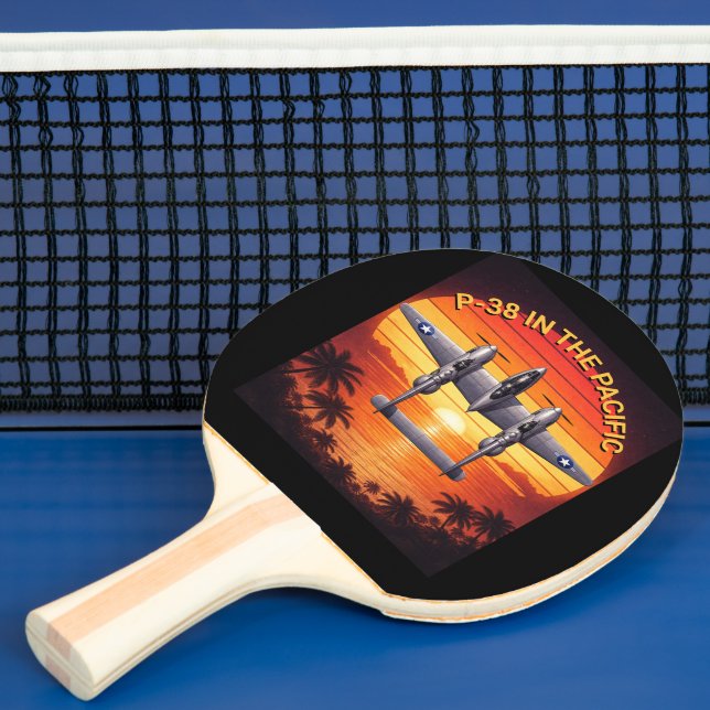 Raquette De Ping Pong P-38 Lightning in the Pacific Theater (Insitu)