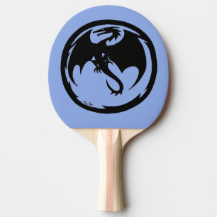 Raquette De Ping Pong Paddle de ping-pong bleu Dragon noir