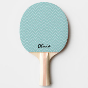 Raquette De Ping Pong Paddle de ping-pong chevron turquoise pour ping-po