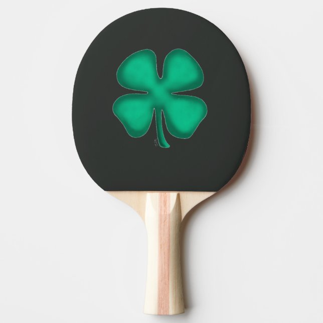 Raquette De Ping Pong Paddle de ping-pong irlandais noir (Devant)
