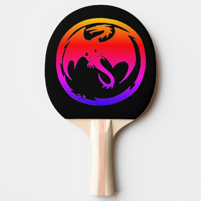 Raquette De Ping Pong Paddle de ping-pong noir Neon Dragon (Devant)