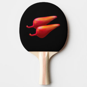 Raquette De Ping Pong Paddle de ping pong rouge poivrons chili noirs
