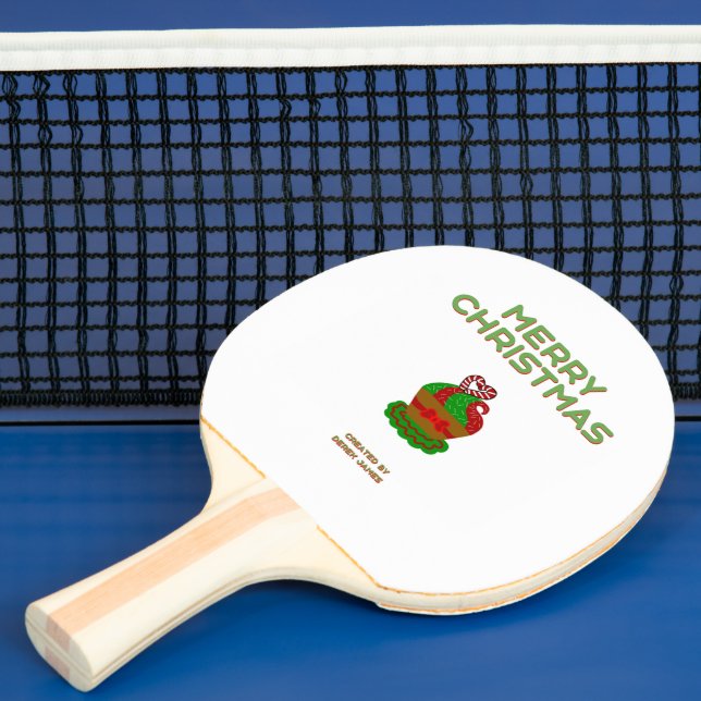 Raquette De Ping Pong Paddle de pong de ping-cake de Noël (Insitu)