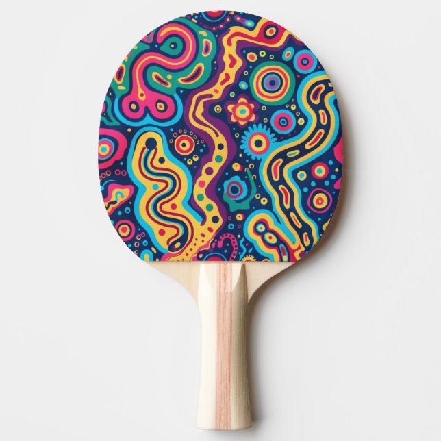 Raquette De Ping Pong Paddle Hippie Ping Pong (Devant)