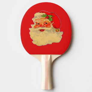 Raquette De Ping Pong Paddle - Père Noël - Rouge