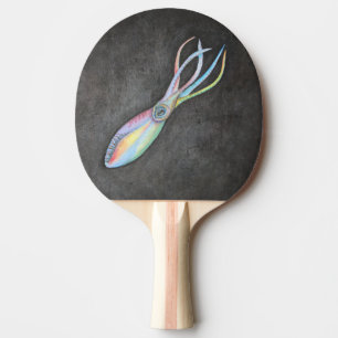 Raquette De Ping Pong Paddle-Ping-Ping de calmar arc-en-ciel