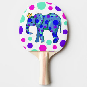 Raquette De Ping Pong Paddle Ping Ping Ping Eléphant Point Polka