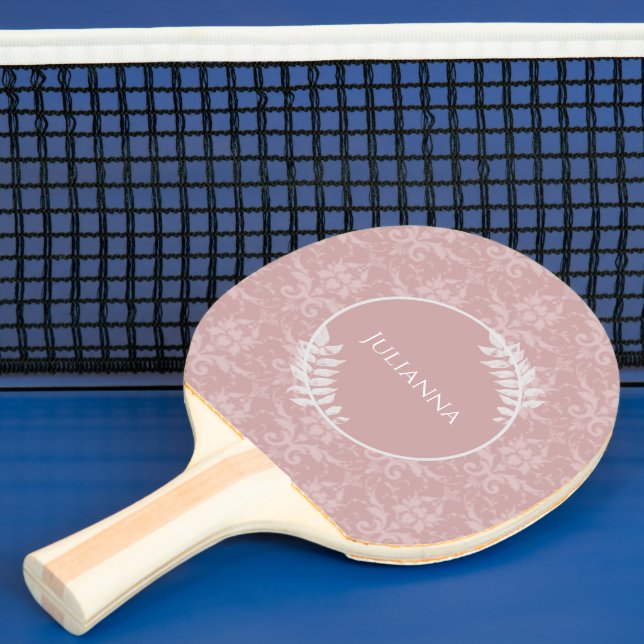 Raquette De Ping Pong Paddle Ping Ping Ping Rose Elegant Damask (Insitu)